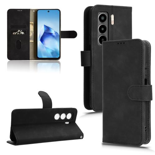 

For itel Power 70 Skin Feel Magnetic Flip Leather Phone Case(Black)