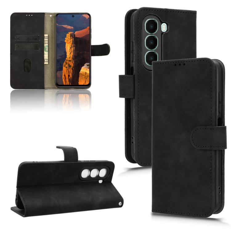 

For itel A95 5G Skin Feel Magnetic Flip Leather Phone Case(Black)