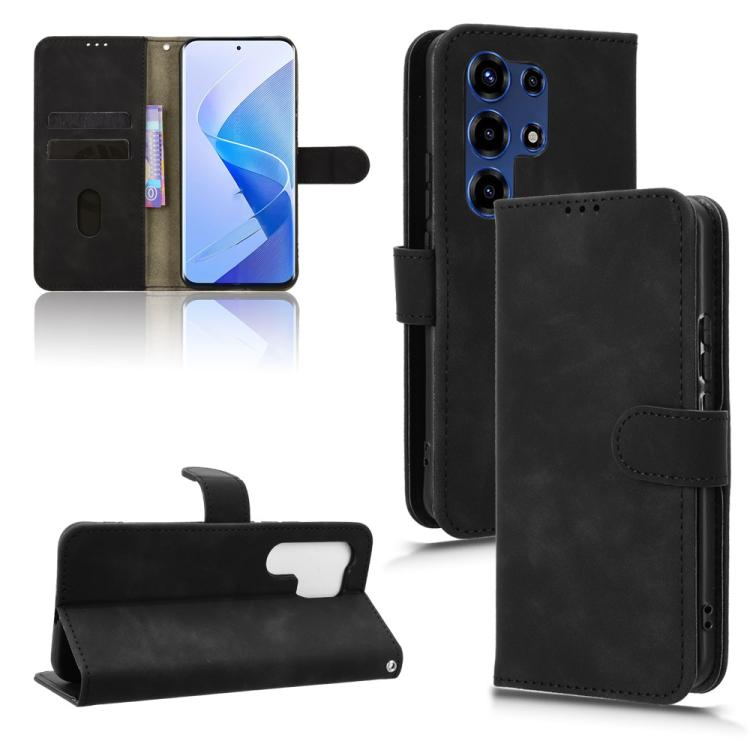 

For itel Super 26 Ultra Skin Feel Magnetic Flip Leather Phone Case(Black)