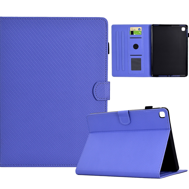 

For Samsung Galaxy Tab A7 Lite Solid Color Fiber Texture Smart Tablet Leather Case(Purple)