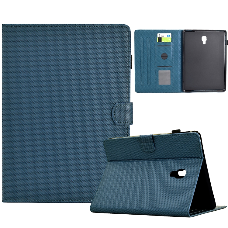 

For Samsung Galaxy Tab A 10.5 Solid Color Fiber Texture Smart Tablet Leather Case(Royal Blue)