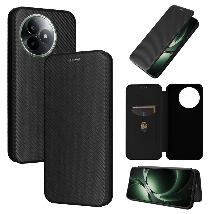 

For Redmi K80 Ultra 5G Carbon Fiber Texture Flip Leather Phone Case(Black)