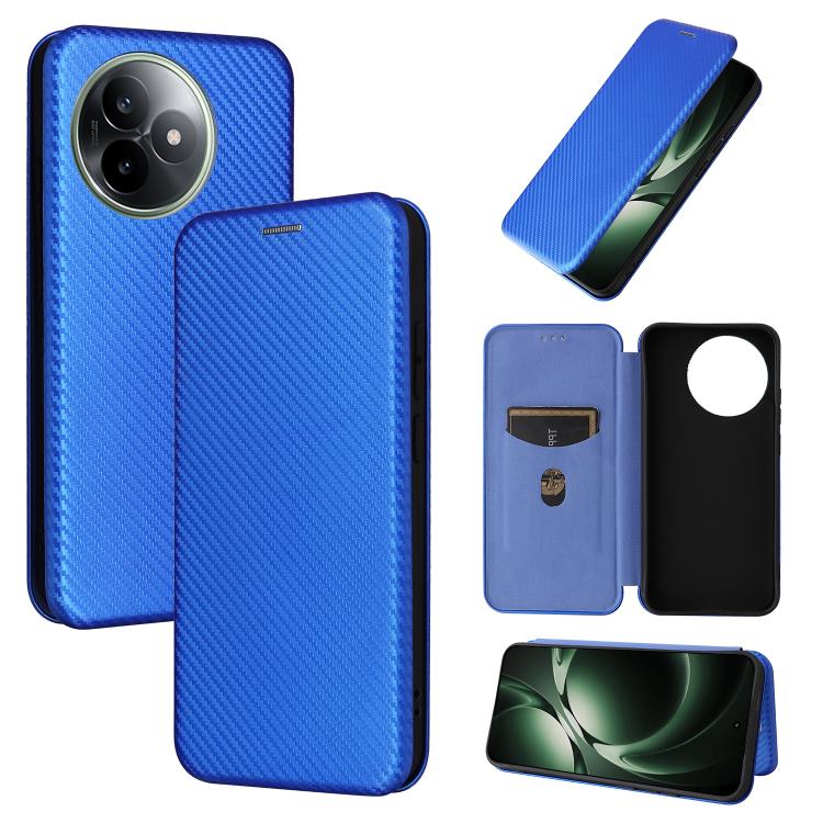 

For Redmi K80 Ultra 5G Carbon Fiber Texture Flip Leather Phone Case(Blue)