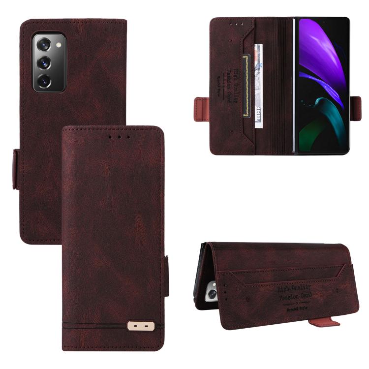 

For Samsung Galaxy Z Fold7 5G Magnetic Clasp Leather Phone Case(Brown)