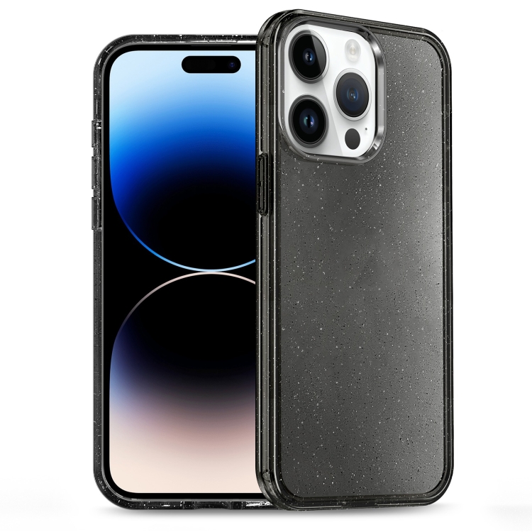 

For iPhone 14 Pro Max Glitter Powder TPU Hybrid PC Phone Case(Black)