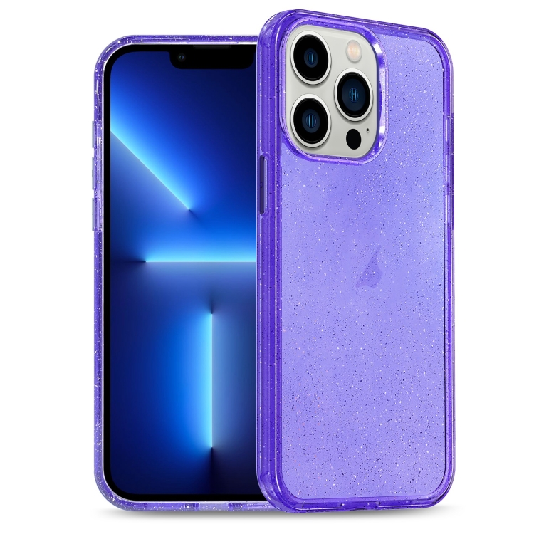

For iPhone 13 Pro Glitter Powder TPU Hybrid PC Phone Case(Purple)