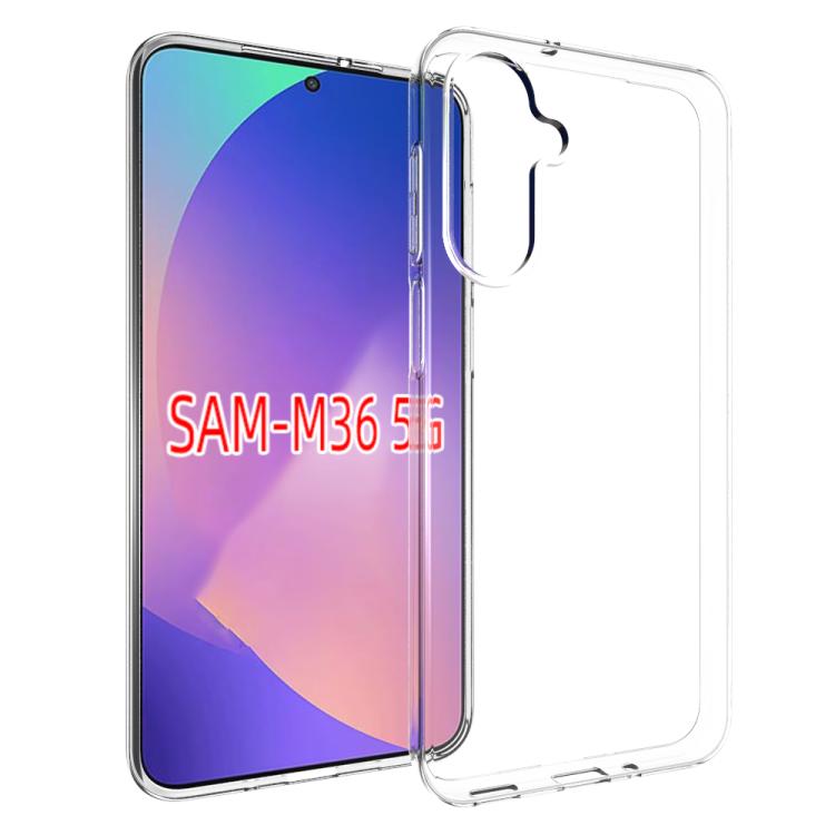 

For Samsung Galaxy M36 5G Waterproof Texture TPU Phone Case(Transparent)
