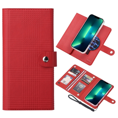 

For iPhone 13 Pro Max ViLi GHA-C Series RFID MagSafe Magnetic Flip Leather Phone Case(Red)