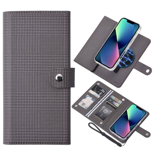 

For iPhone 13 ViLi GHA-C Series RFID MagSafe Magnetic Flip Leather Phone Case(Grey)