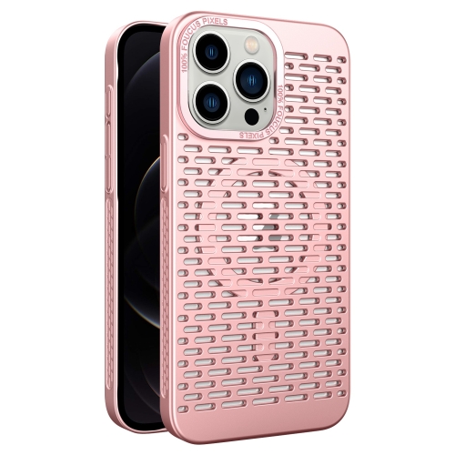 

For iPhone 12 Pro Hollow Cooling MagSafe Phone Case(Rose Gold)