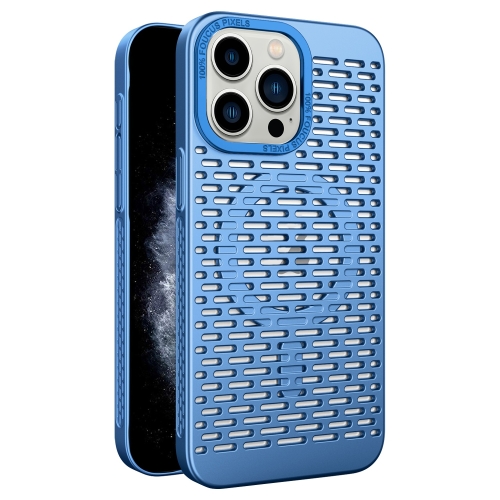 

For iPhone 11 Pro Max Hollow Cooling MagSafe Phone Case(Sky Blue)