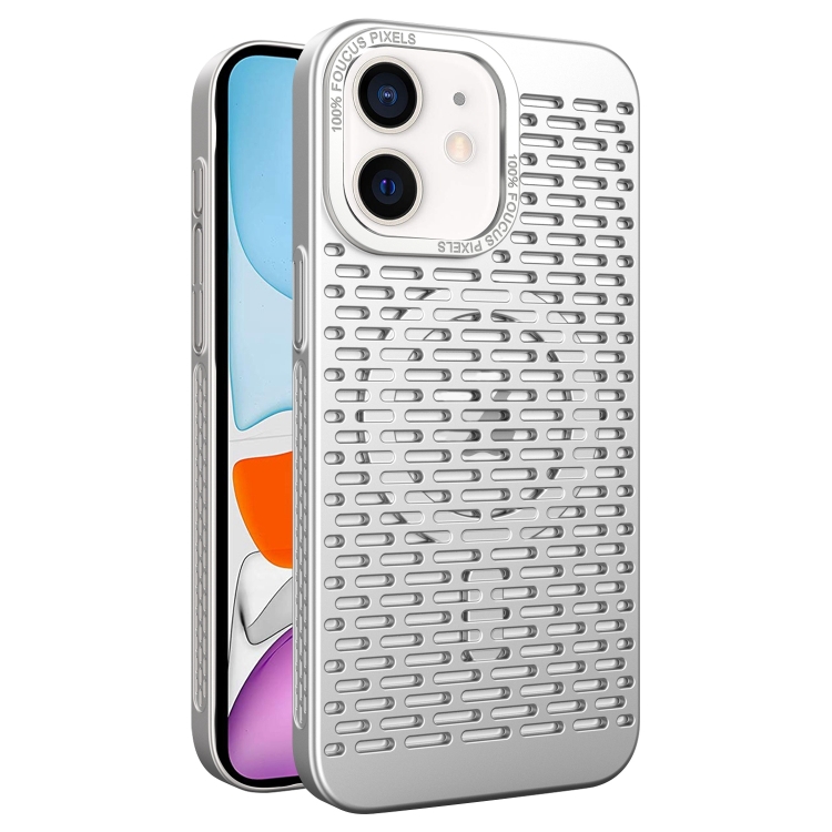 

For iPhone 11 Hollow Cooling MagSafe Phone Case(Silver)