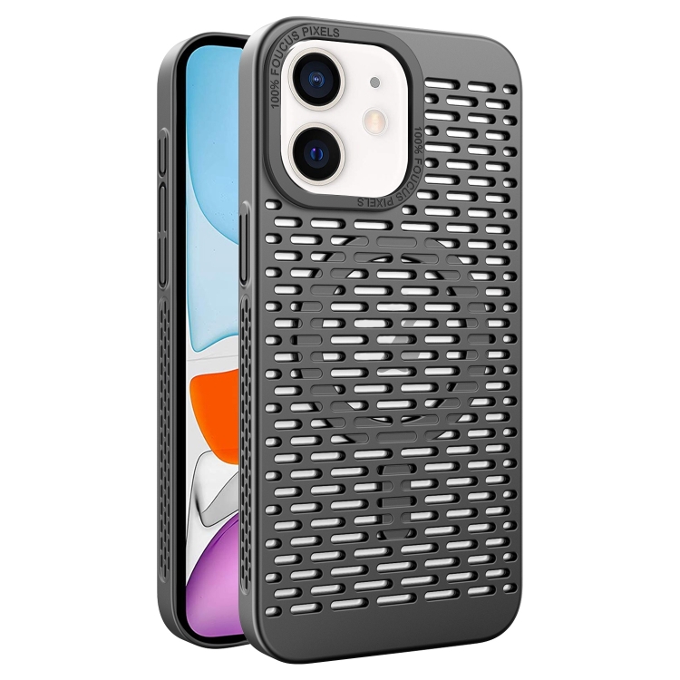

For iPhone 11 Hollow Cooling MagSafe Phone Case(Black)