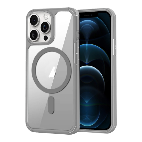 

For iPhone 12 Pro Max MagSafe Acrylic Hybrid TPU Phone Case(Grey)