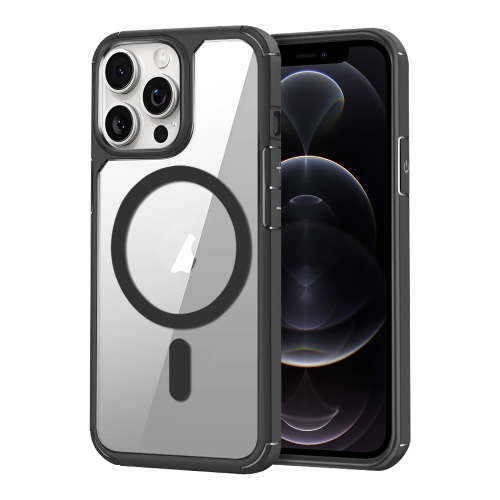 

For iPhone 12 Pro MagSafe Acrylic Hybrid TPU Phone Case(Black)