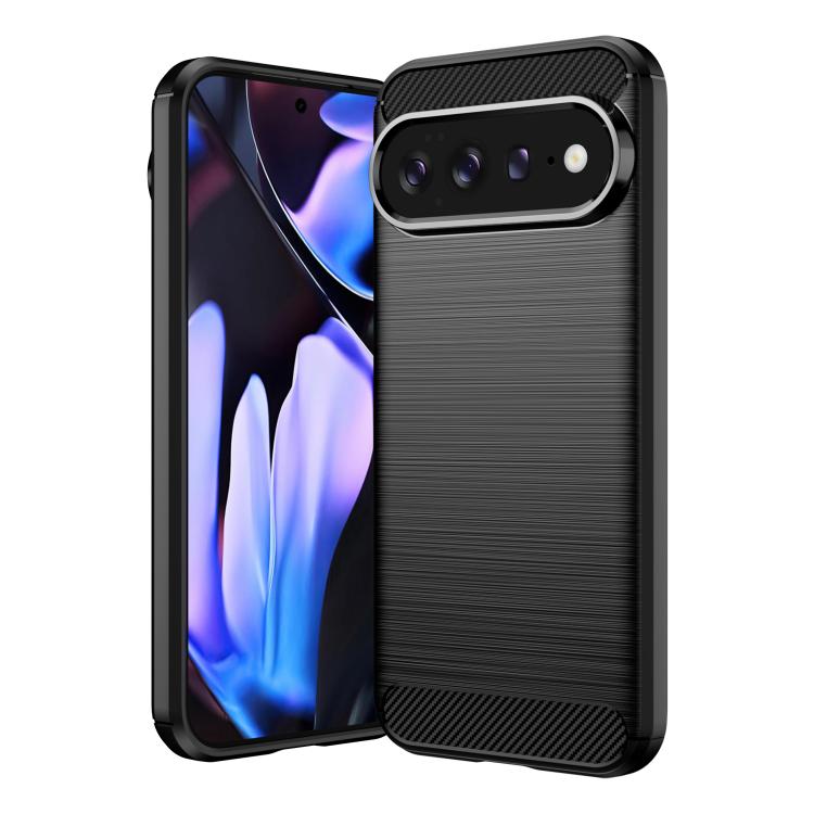 

For Google Pixel 11 Pro XL Carbon Fiber Brushed Texture TPU Phone Case(Black)