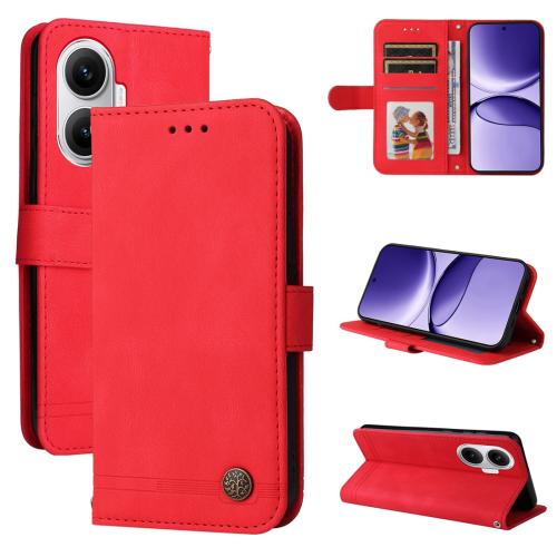 

For Redmi Turbo 4 Pro / Xiaomi Poco F7 Skin Feel Life Tree Metal Button Leather Phone Case(Red)