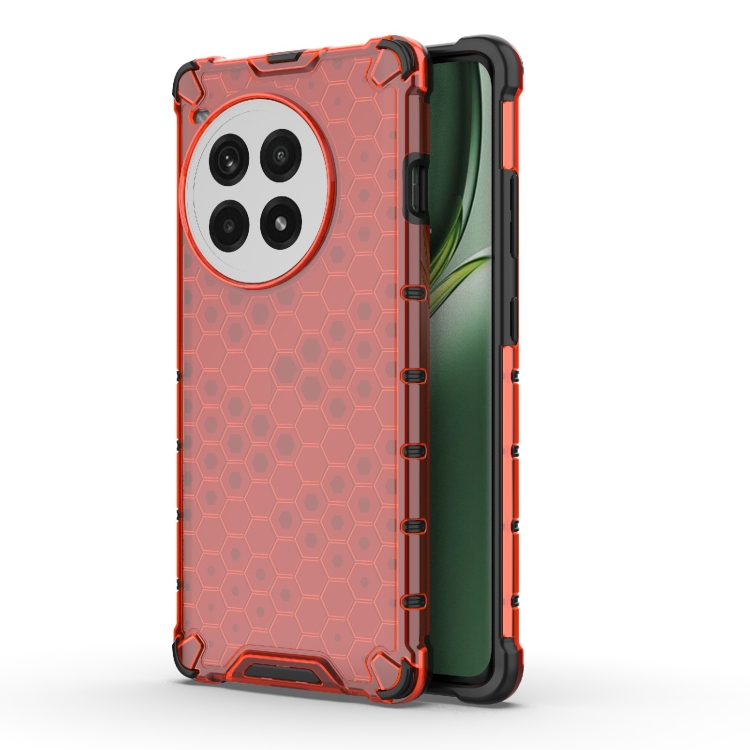 

For OnePlus Ace 3 Pro 5G Shockproof Honeycomb PC + TPU Protective Phone Case(Red)