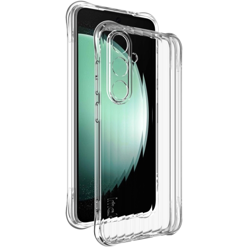 

For Samsung Galaxy S24 FE 5G IMAK Corrugated Texture Airbag TPU Phone Case(Transparent)