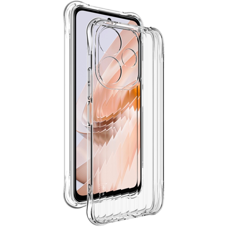 

For Xiaomi POCO M6 4G IMAK Corrugated Texture Airbag TPU Phone Case(Transparent)