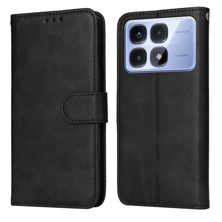 

For Redmi K70 Ultra Classic Calf Texture Flip Leather Phone Case(Black)