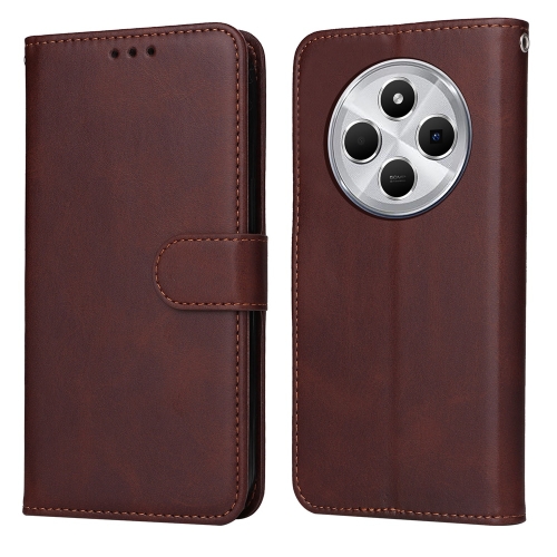 

For Redmi 14C 4G Classic Calf Texture Flip Leather Phone Case(Brown)