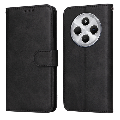 

For Redmi 14C 4G Classic Calf Texture Flip Leather Phone Case(Black)