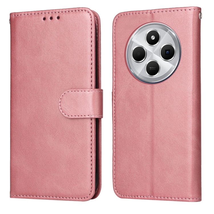 

For Redmi 14C 4G Classic Calf Texture Flip Leather Phone Case(Rose Gold)