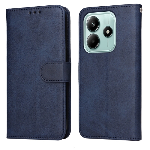 

For Redmi Note 14 5G Classic Calf Texture Flip Leather Phone Case(Blue)