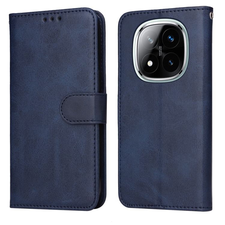 

For Redmi Note 14 Pro 5G / Note 14 Pro+ 5G Classic Calf Texture Flip Leather Phone Case(Blue)