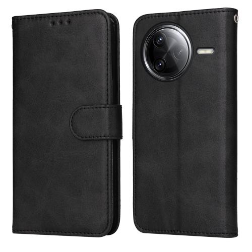 

For Redmi K80 Pro Classic Calf Texture Flip Leather Phone Case(Black)