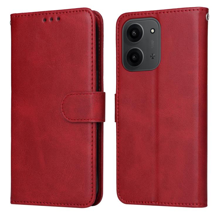 

For Redmi 15C 5G / 4G EU 173mm / Poco C85 5G Classic Calf Texture Flip Leather Phone Case(Red)