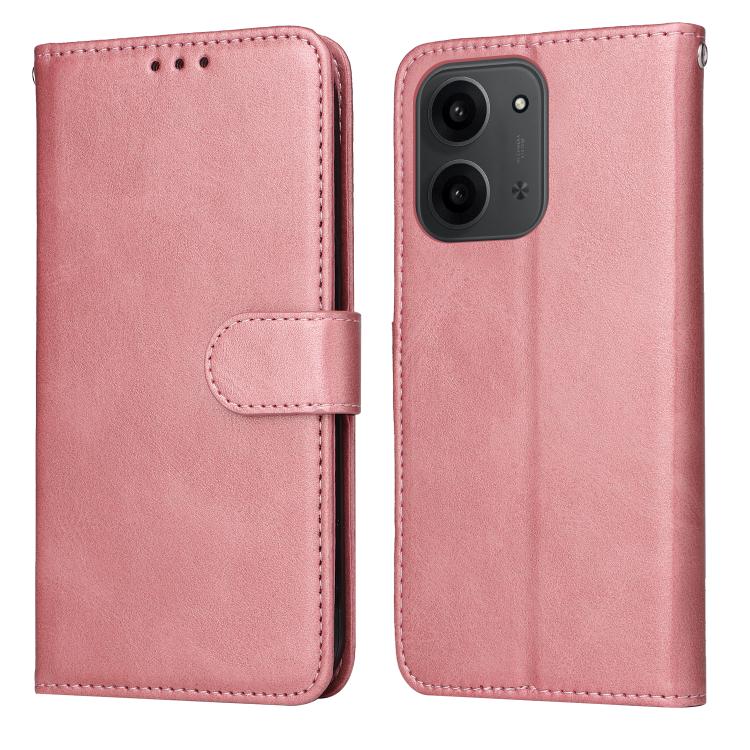 

For Redmi 15C 5G / 4G EU 173mm / Poco C85 5G Classic Calf Texture Flip Leather Phone Case(Rose Gold)