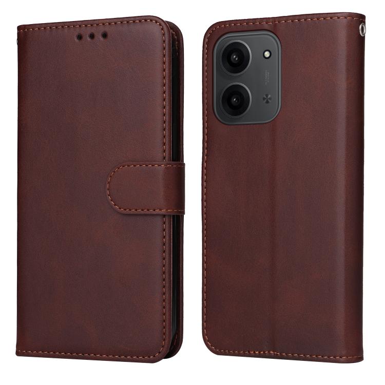 

For Redmi 15C 4G 171.5mm / Xiaomi Poco C85 4G Classic Calf Texture Flip Leather Phone Case(Brown)