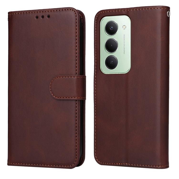 

For Redmi 15 5G Global / 15 4G SEA 169.5mm Classic Calf Texture Flip Leather Phone Case(Brown)