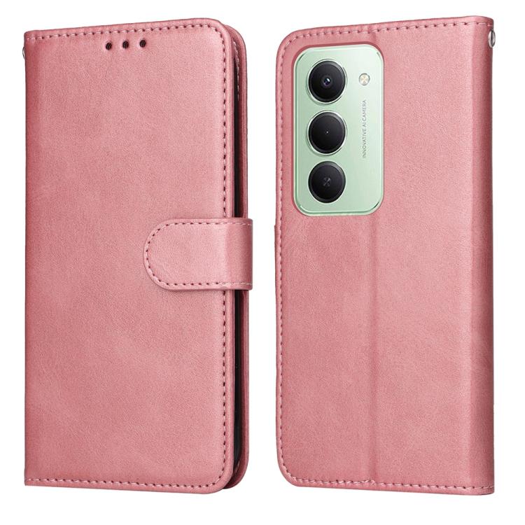 

For Redmi 15 5G Global / 15 4G SEA 169.5mm Classic Calf Texture Flip Leather Phone Case(Rose Gold)