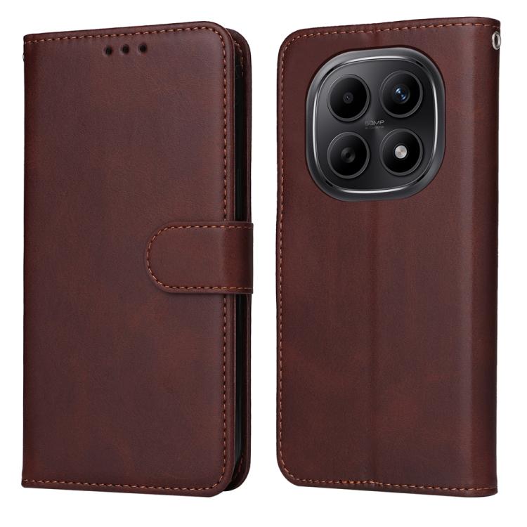

For Redmi Note 15 5G Global 164mm Classic Calf Texture Flip Leather Phone Case(Brown)