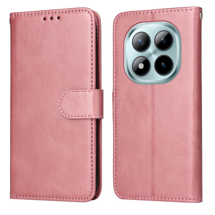 

For Redmi Note 15 Pro+ 5G Global 163.3mm Classic Calf Texture Flip Leather Phone Case(Rose Gold)