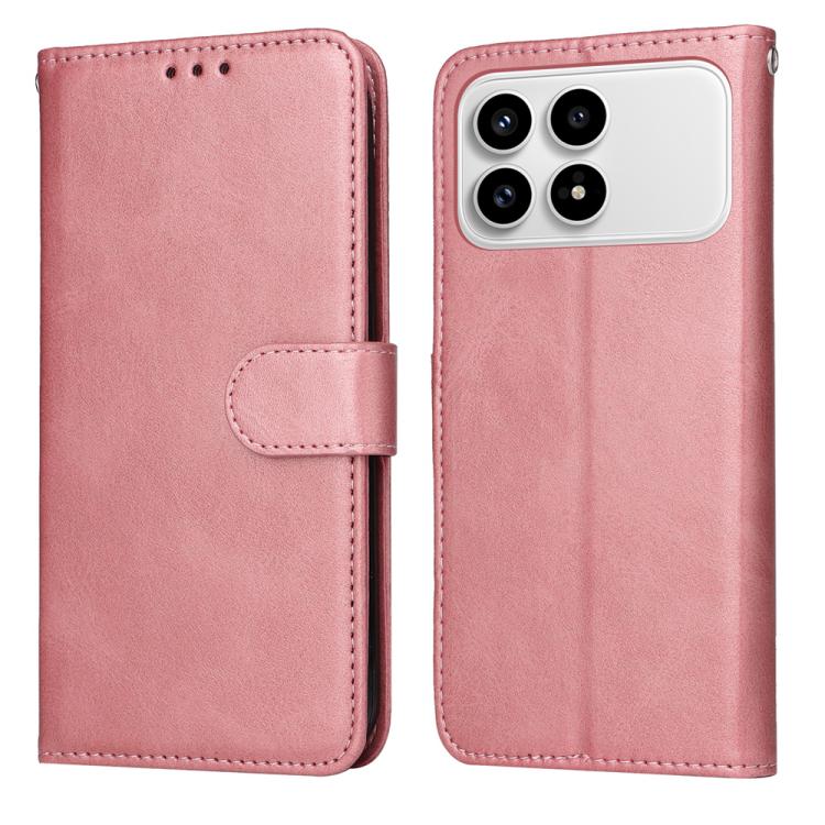 

For Redmi K90 / Xiaomi Poco F8 Pro 5G Classic Calf Texture Flip Leather Phone Case(Rose Gold)