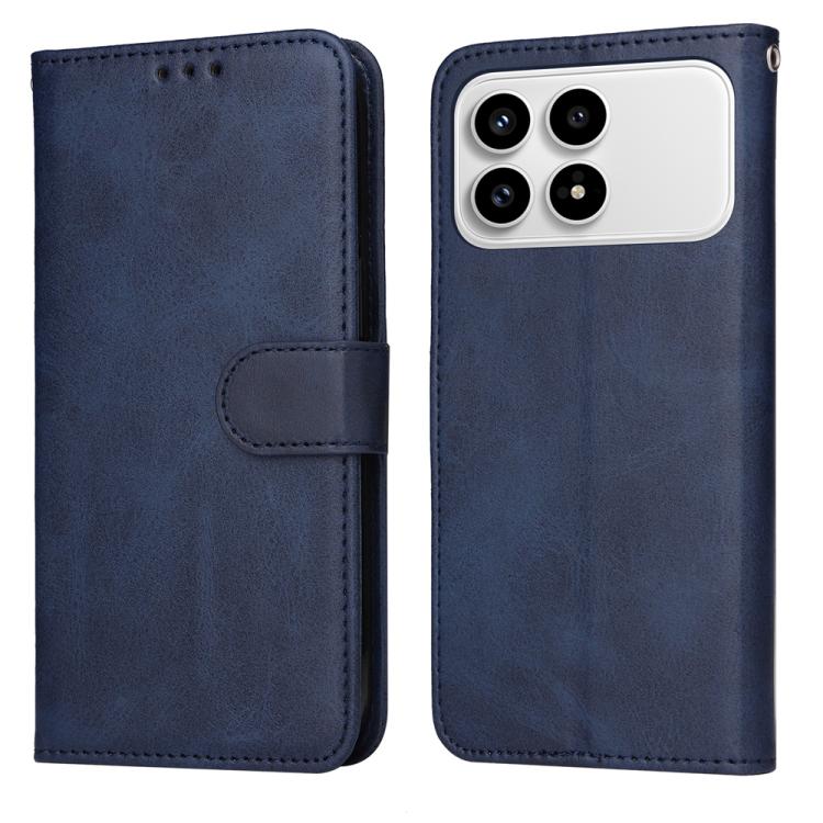 

For Redmi K90 / Xiaomi Poco F8 Pro 5G Classic Calf Texture Flip Leather Phone Case(Blue)