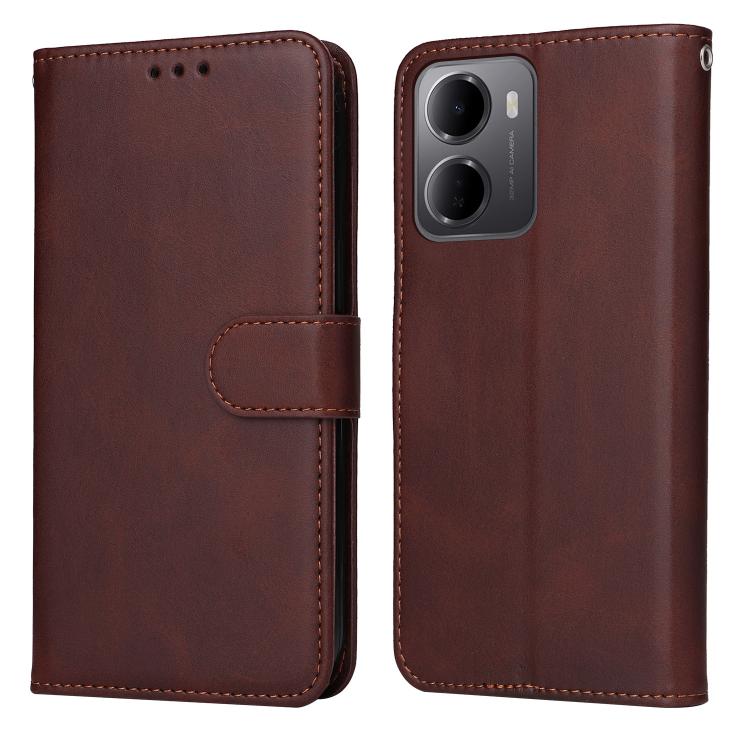 

For Redmi 15a 5G Classic Calf Texture Flip Leather Phone Case(Brown)