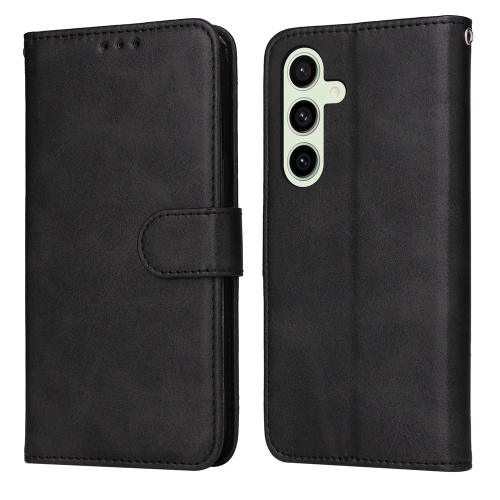 

For Samsung Galaxy S24 FE 5G Classic Calf Texture Flip Leather Phone Case(Black)