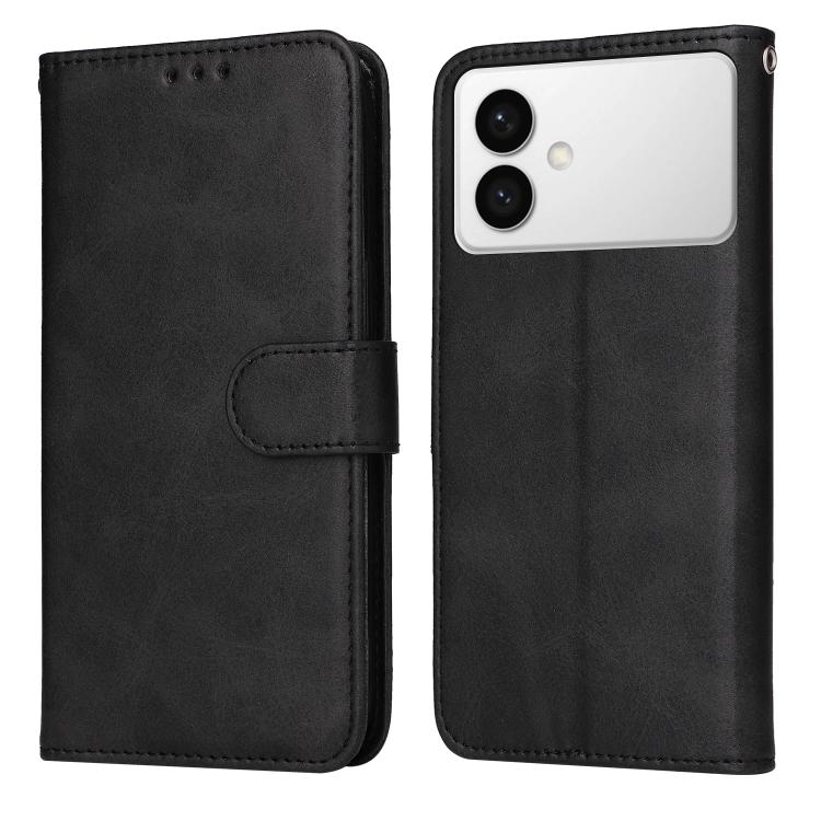 

For Samsung Galaxy S26 Edge 5G Classic Calf Texture Flip Leather Phone Case(Black)