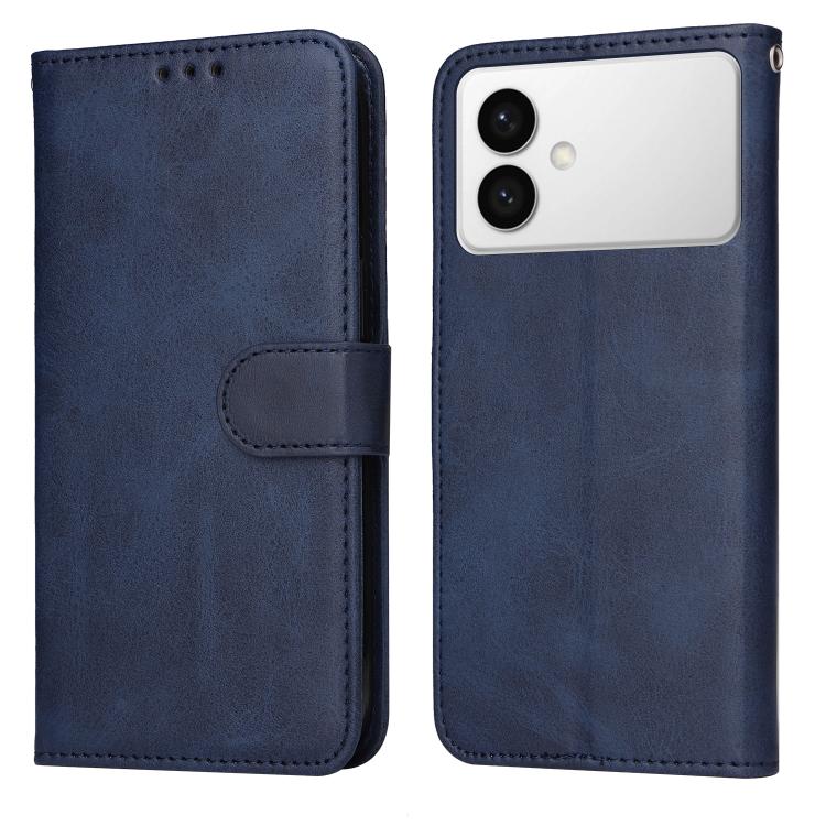 

For Samsung Galaxy S26 Edge 5G Classic Calf Texture Flip Leather Phone Case(Blue)