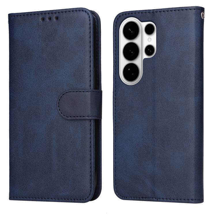 

For Samsung Galaxy S26 Ultra 5G Classic Calf Texture Flip Leather Phone Case(Blue)
