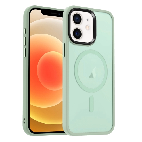 

For iPhone 12 MagSafe Magnetic Skin Feel Frosted Phone Case(Light Green)