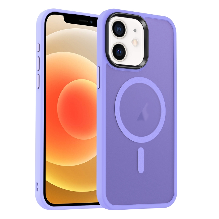 

For iPhone 12 MagSafe Magnetic Skin Feel Frosted Phone Case(Light Purple)
