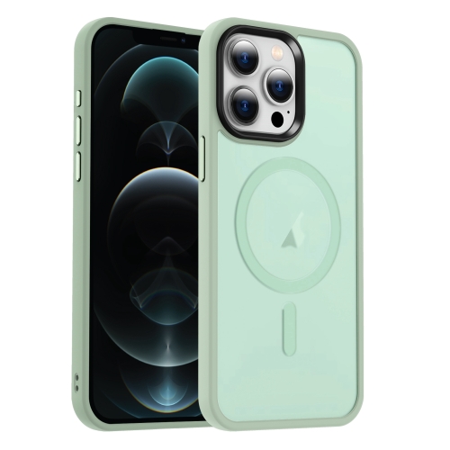 

For iPhone 12 Pro MagSafe Magnetic Skin Feel Frosted Phone Case(Light Green)