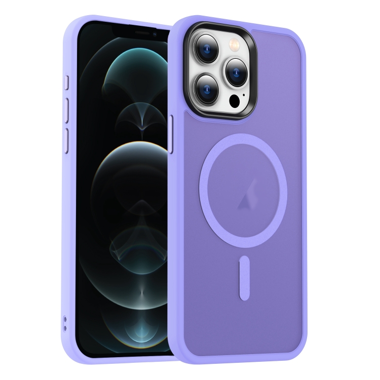 

For iPhone 12 Pro MagSafe Magnetic Skin Feel Frosted Phone Case(Light Purple)