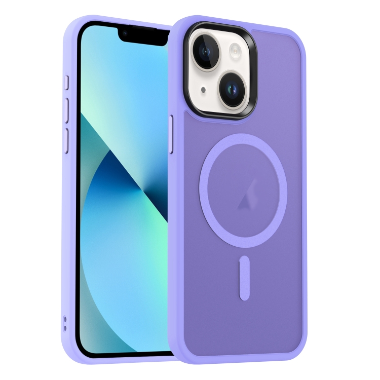 

For iPhone 13 MagSafe Magnetic Skin Feel Frosted Phone Case(Light Purple)